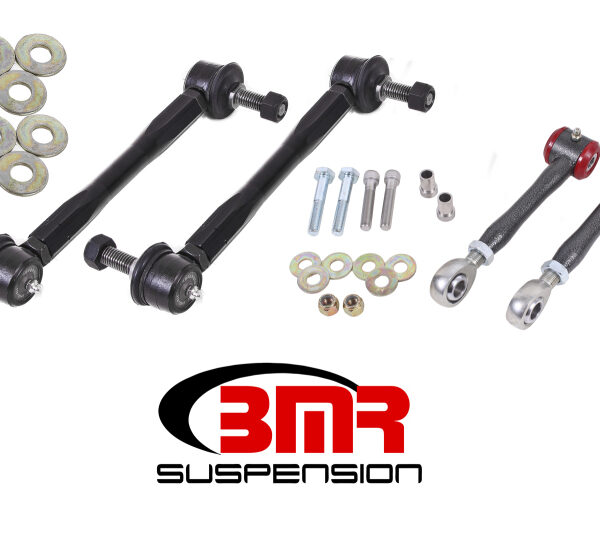 BMR 16-17 6th Gen Camaro Front and Rear Sway Bar End Link Kit - Black Hammertone