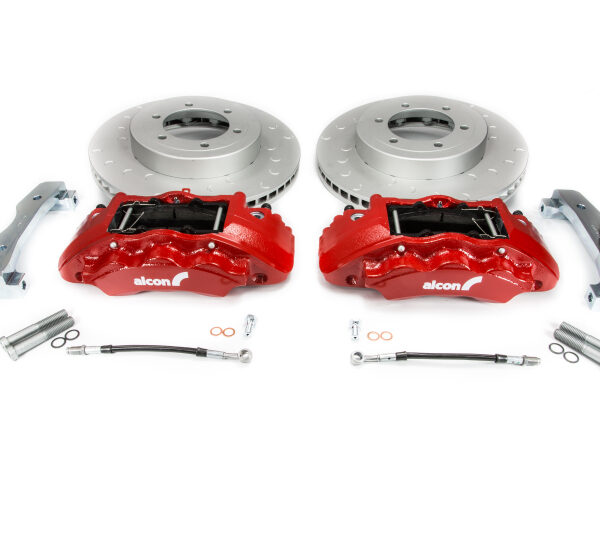 Alcon 2016+ Toyota Tacoma w/ 17in+ Wheels 352x30mm Rotors 6-Piston Red Calipers Front Brake Kit