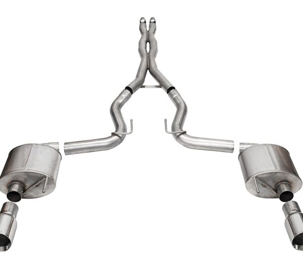 Corsa 2024 Ford MustangGT Sport Cat-Back Exhaust Sys. 3.0in Dual Rear Exit w/4.5in StraightCut Tips