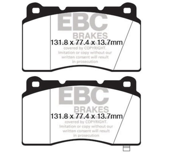 EBC 09+ Hyundai Genesis Coupe 2.0 Turbo (Brembo) Yellowstuff Front Brake Pads