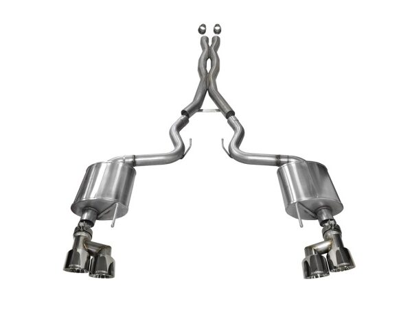 Corsa 2015-2017 Ford Mustang GT 5.0 3in Cat Back Exhaust Polish Quad Tips (Sport)