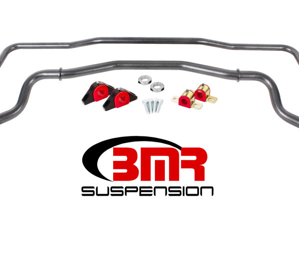 BMR 15-17 S550 Mustang Front & Rear Sway Bar Kit w/ Bushings - Black Hammertone