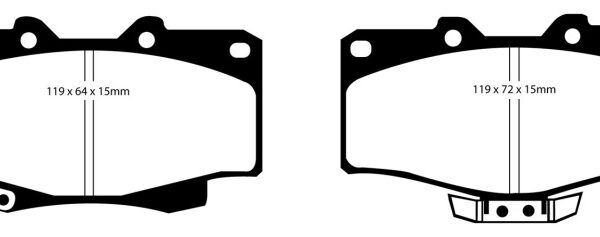 EBC 90-91 Toyota 4 Runner 2.4 Yellowstuff Front Brake Pads