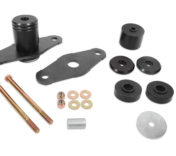 BMR 11-18 Dodge Challenger Motor Mount Solid Bushing Upgrade Kit - Black Anodized
