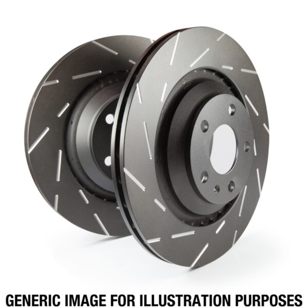EBC Ultimax 2015+ Chevrolet SS 6.2 Rear Black Dash Sport Slotted Rotor Set