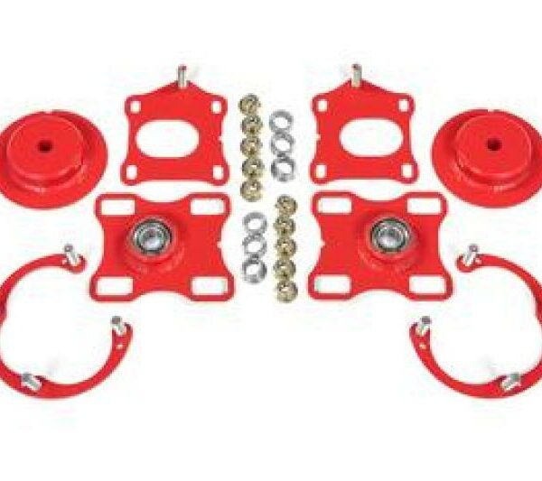 BMR 11-14 Ford Mustang / Shelby GT500 Caster Camber Plates - Red