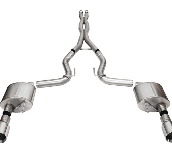 Corsa 2024 Ford Mustang GT Xtreme CatBack Exhaust Sys 3.0in Dual Rear Exit w/4.5in StraightCut Tips