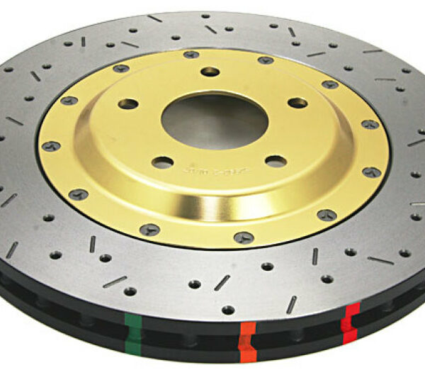 DBA 05-12 Corvette C6 w/Z06 pkg Front Drilled & Slotted 5000 Series 2 Piece Rotor Assembled w/ Gold