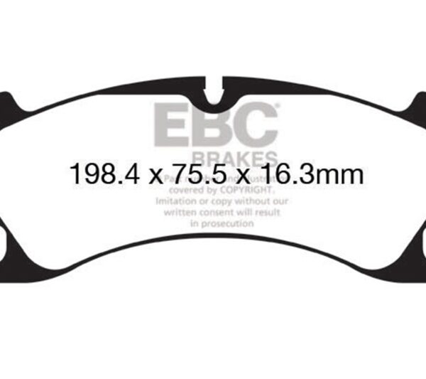 EBC 12-15 Porsche 911 (991) (Cast Iron Rotor only) 3.8 Carrera S Yellowstuff Front Brake Pads