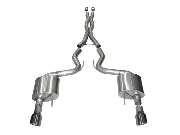 Corsa 15-17 Ford Mustang GT Coupe 5.0L 3in Xtreme Cat-Back Exhaust Dual Rear Exit w/ Gun Metal Tips