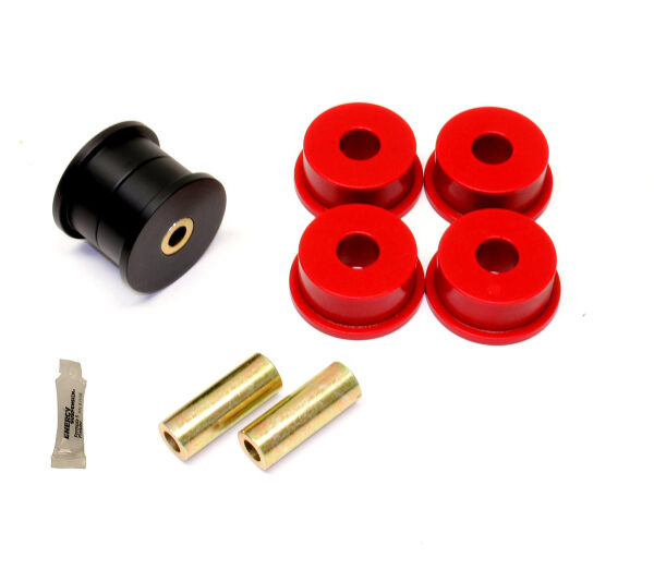 BMR 12-15 5th Gen Camaro Differential Mount Bushing Kit (Poly/Delrin Combo) - Black/Red