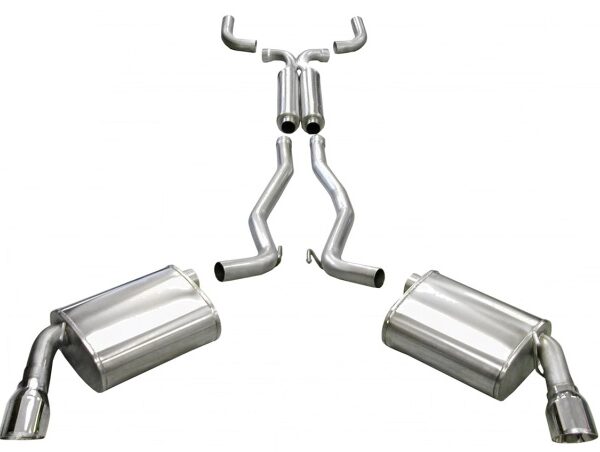 Corsa 2010-2015 Chevrolet Camaro Coupe SS 6.2L V8 Auto Polished Sport Cat-Back + XO Exhaust