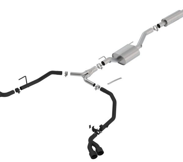 Borla 2020 Jeep Gladiator JT 3.6L V6 AT/MT AWD 2.75-2in ATAK Catback Ceramic Blk Tailpipe & Tips
