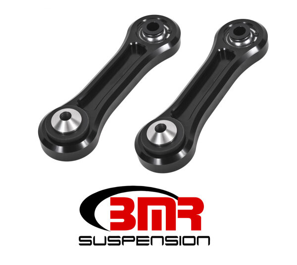 BMR 15-17 S550 Mustang Rear Lower Control Arms Vertical Link (Delrin/Bearing) - Black