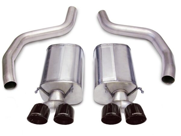Corsa 2006-2013 Chevrolet Corvette C6 Z06 7.0L V8 Black Sport Axle-Back Exhaust