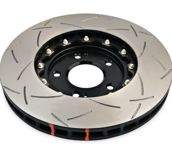 DBA 03-05 Evo 8/9 Front Slotted 5000 Series 2 Piece Rotor Assembled w/ Black Hat