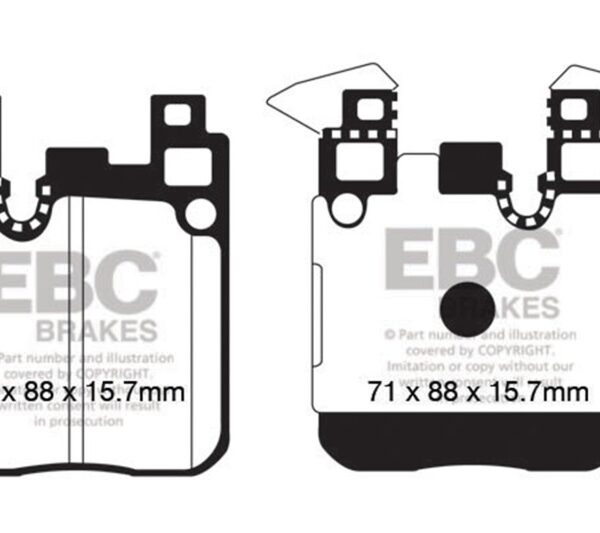 EBC 14+ BMW M3 3.0 Twin Turbo (F80) Yellowstuff Rear Brake Pads