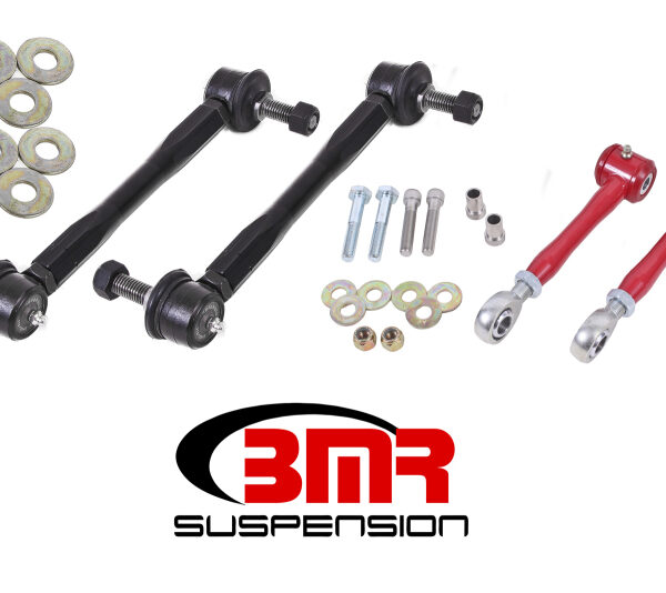 BMR 16-17 6th Gen Camaro Front and Rear Sway Bar End Link Kit - Red