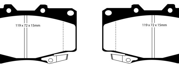 EBC 96-97 Lexus LX450 4.5 Yellowstuff Front Brake Pads