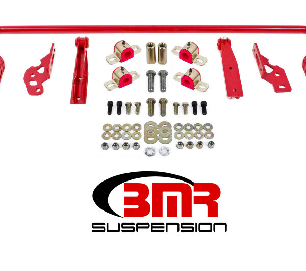 BMR 11-14 S197 Mustang Rear Hollow 25mm Adj. Sway Bar Kit w/ Bushings - Red
