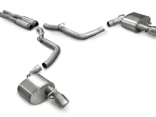 Corsa 2005-2010 Dodge Charger No Towing Hitch SRT-8 6.1L V8 Polished Xtreme Cat-Back Exhaust