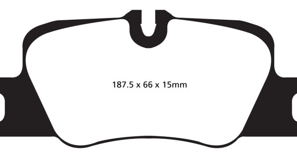 EBC 12-15 Porsche 911 (991) (Cast Iron Rotor only) 3.8 Carrera S Yellowstuff Rear Brake Pads