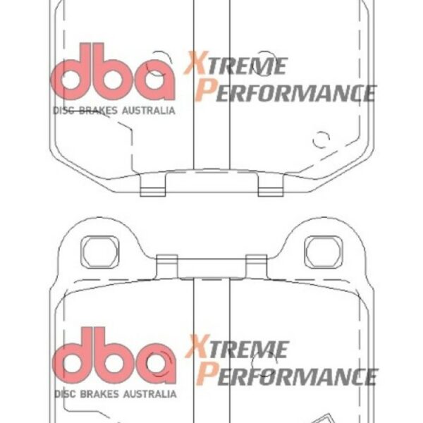 DBA 03-06 EVO / 04-09 STi / 03-07 350Z Track Edition/G35 w/ Brembo XP650 Rear Brake Pads