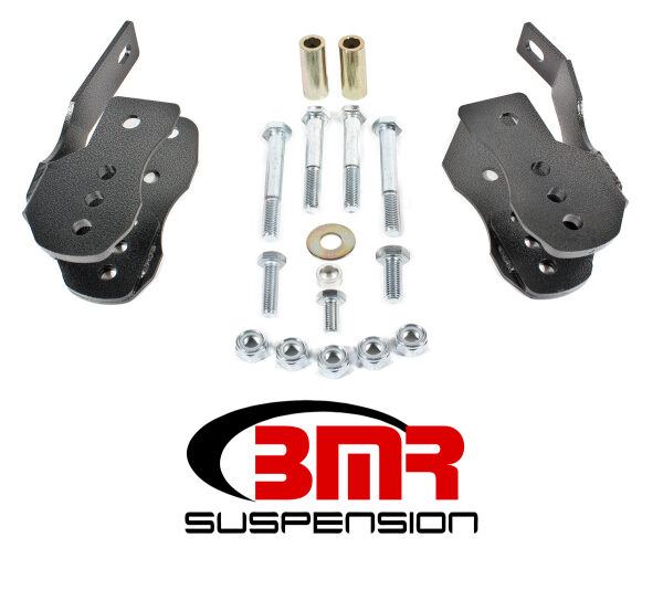 BMR 05-14 S197 Mustang Bolt-On Control Arm Relocation Brackets - Black Hammertone