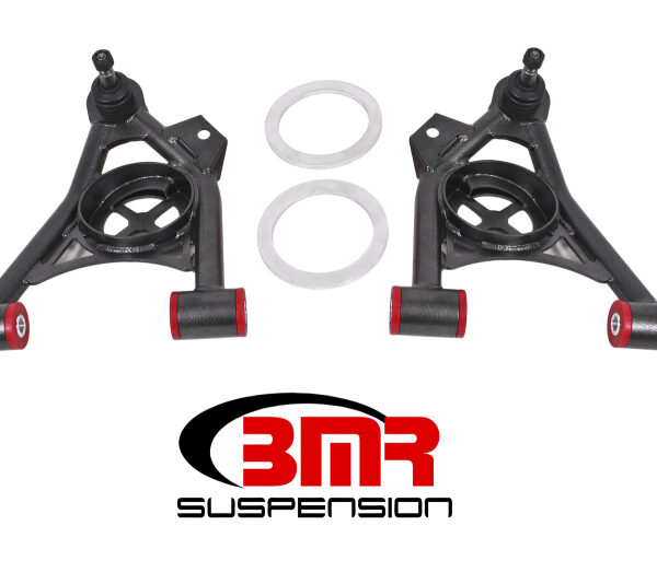BMR 79-93 Mustang Fox Lower Control A-Arm Front w/ Spring Pocket/Tall Ball Joint - Black Hammertone