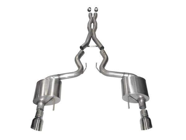 Corsa 2015-2017 Ford Mustang GT 5.0 3in Cat Back Exhaust Polish Dual 4.5in Tip (Xtreme)