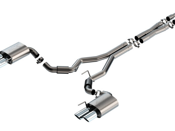 Borla 2024 Ford Mustang GT 5.0L V8 3 in ATAK Catback Non-Active Exhaust- Chrome Quad Tip
