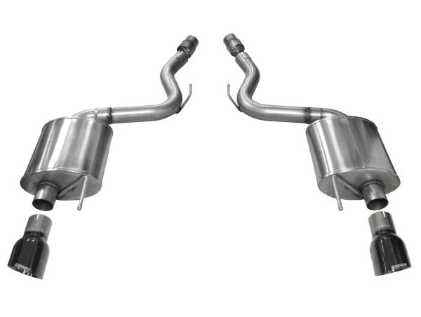 Corsa 2015-2017 Ford Mustang GT 5.0 3in Axle Back Exhaust Black Dual Tips (Touring)