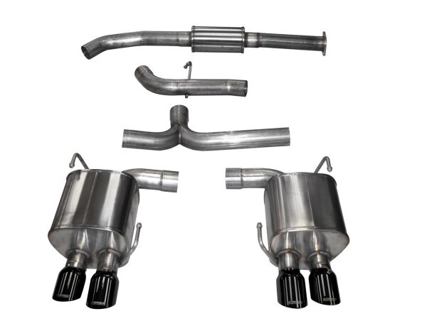 Corsa 2015-2021 Subaru WRX Cat Back Exhaust Black Quad 3.5in Tips *Sport*