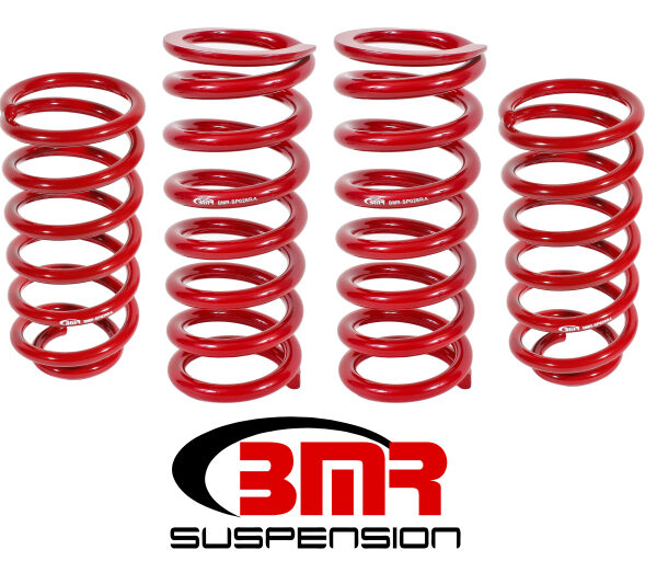 BMR 79-04 Fox Mustang Lowering Spring Kit (Set Of 4) - Red
