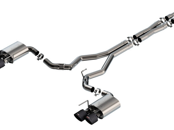 Borla 2024 Ford Mustang Dark Horse 5.0L V8 w/Active Exhaust ATAK Cat-Back Exhaust System - CF Tips