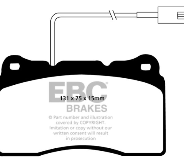 EBC 2014-2016 Maserati Ghibli 3.0L Twin Turbo (330) Yellowstuff Front Brake Pads