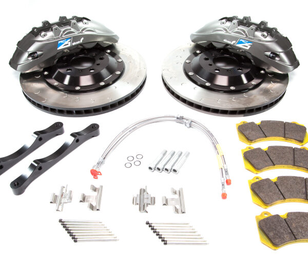 Alcon 2009+ Nissan GT-R R35 412x36mm Rotor Grey 6 Piston Caliper RC6 Front Axle Kit