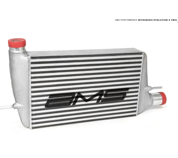 AMS Performance 08-15 Mitsubishi EVO X Front Mount Intercooler w/Modular Cast End Tanks & Logo