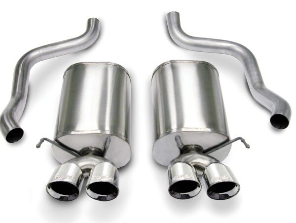 Corsa 2005-2007 Chevrolet Corvette C6 6.0L V8 Polished Sport Axle-Back Exhaust