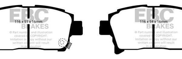 EBC 03-07 Scion XA 1.5 Yellowstuff Front Brake Pads