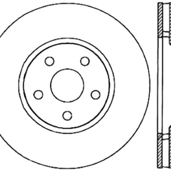 StopTech Sport Slotted (CRYO) 92-95 Toyota MR2 Front Right Slotted Rotor