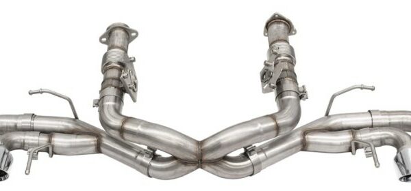 Corsa 20-24 Corvette C8 3in Xtreme Cat-Back Exhaust 4.5in Pol Quad Tips - Integrates stock AFM Valve