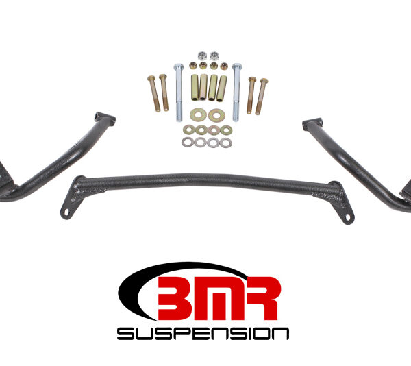BMR 79-04 Fox Mustang Tubular Style Upper Torque Box Reinforcement Plates - Black Hammertone