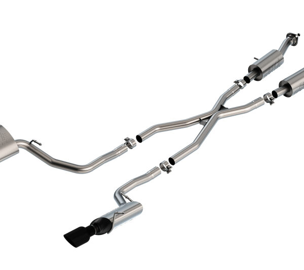 Borla 14-20 Jeep Grand Cherokee 3.6L V6 2/4WD 2.25in S-Type Cat-back - Black Chrome