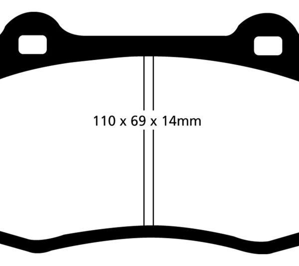 EBC 96-00 Lotus Esprit Turbo 2.0 Turbo GT3 Redstuff Front Brake Pads
