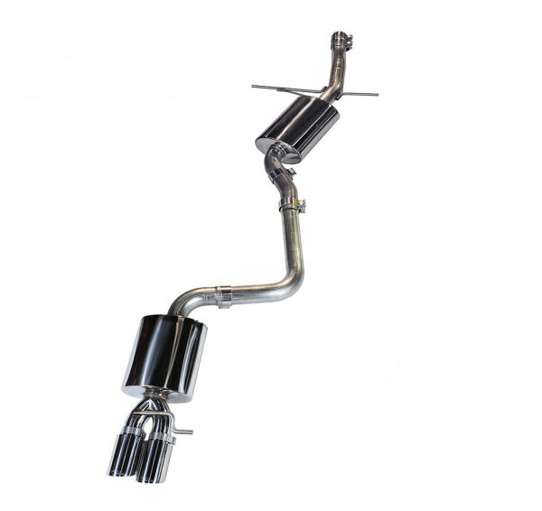 AWE Tuning Audi B8 A4 Touring Edition Exhaust - Single Side Diamond Black Tips