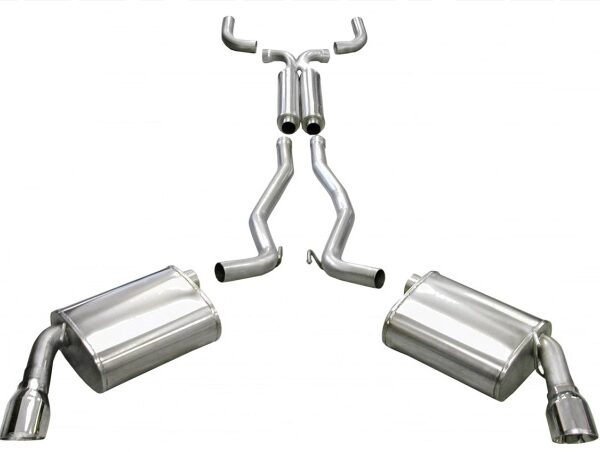 Corsa 2010-2015 Chevrolet Camaro Convertible RS 3.6L V6 Polished Sport Cat-Back + XO Exhaust
