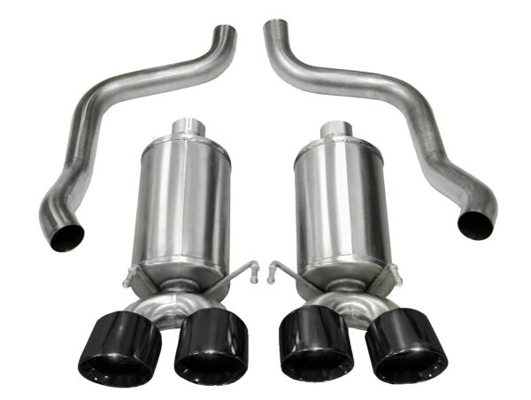 Corsa 2009-2013 Xtreme Axle-Back Exhaust w/Dual Black 3.5in Tips 09-13 Chevrolet Corvette C6 6.2L V8