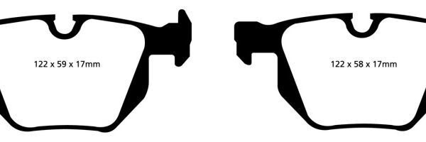 EBC 07-10 BMW X5 3.0 Yellowstuff Rear Brake Pads