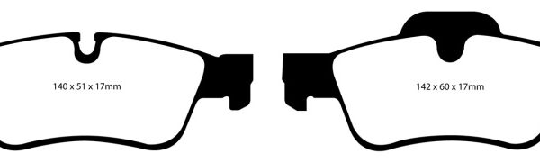 EBC 05-06 Mercedes-Benz G55 AMG 5.4 Supercharged Greenstuff Rear Brake Pads